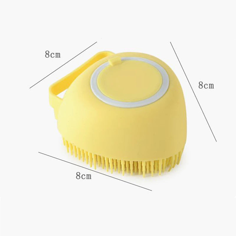 Bathroom Puppy & Big Dog Bath Massage Brush with Soft Safety Silicon.