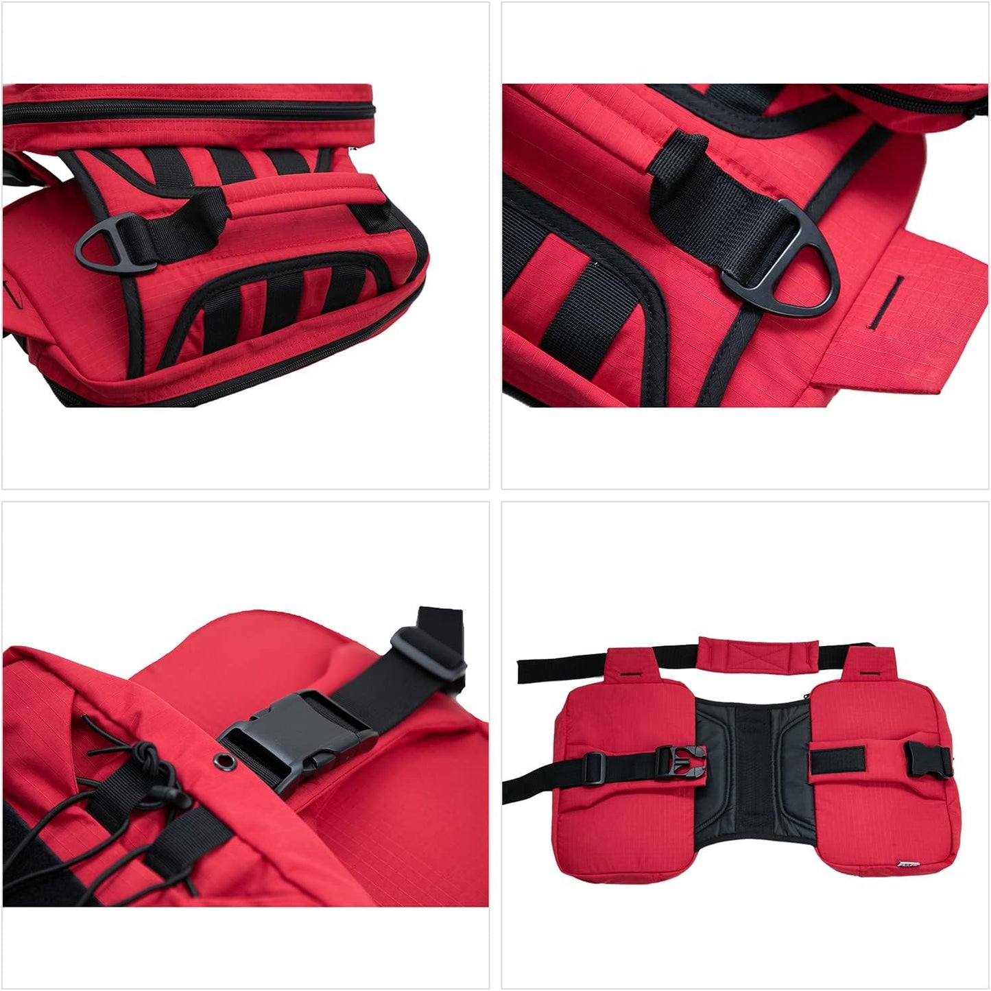Large Dog Backpack – Outdoor Hound Saddle Bag with Side Pockets for Hiking, Camping, Travel & Training