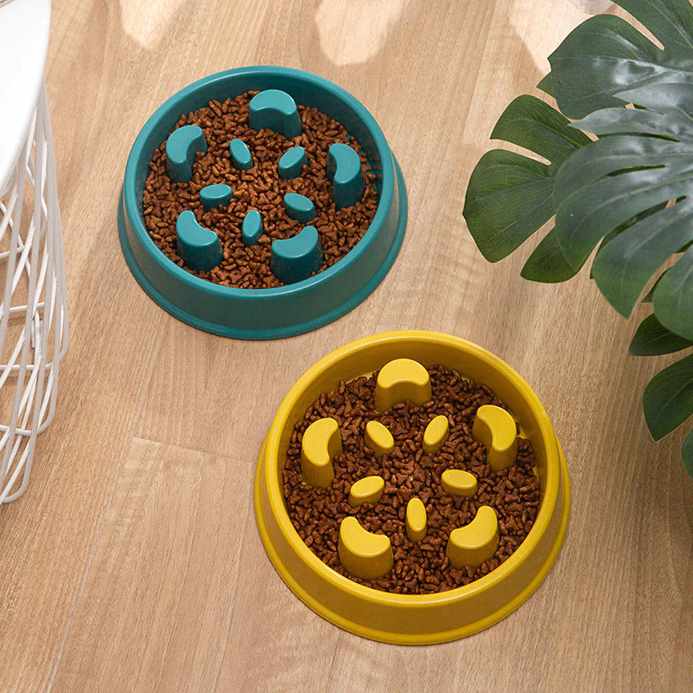 Pet Slow Food Bowl – Non-Slip Slow Feeder for Cats & Dogs