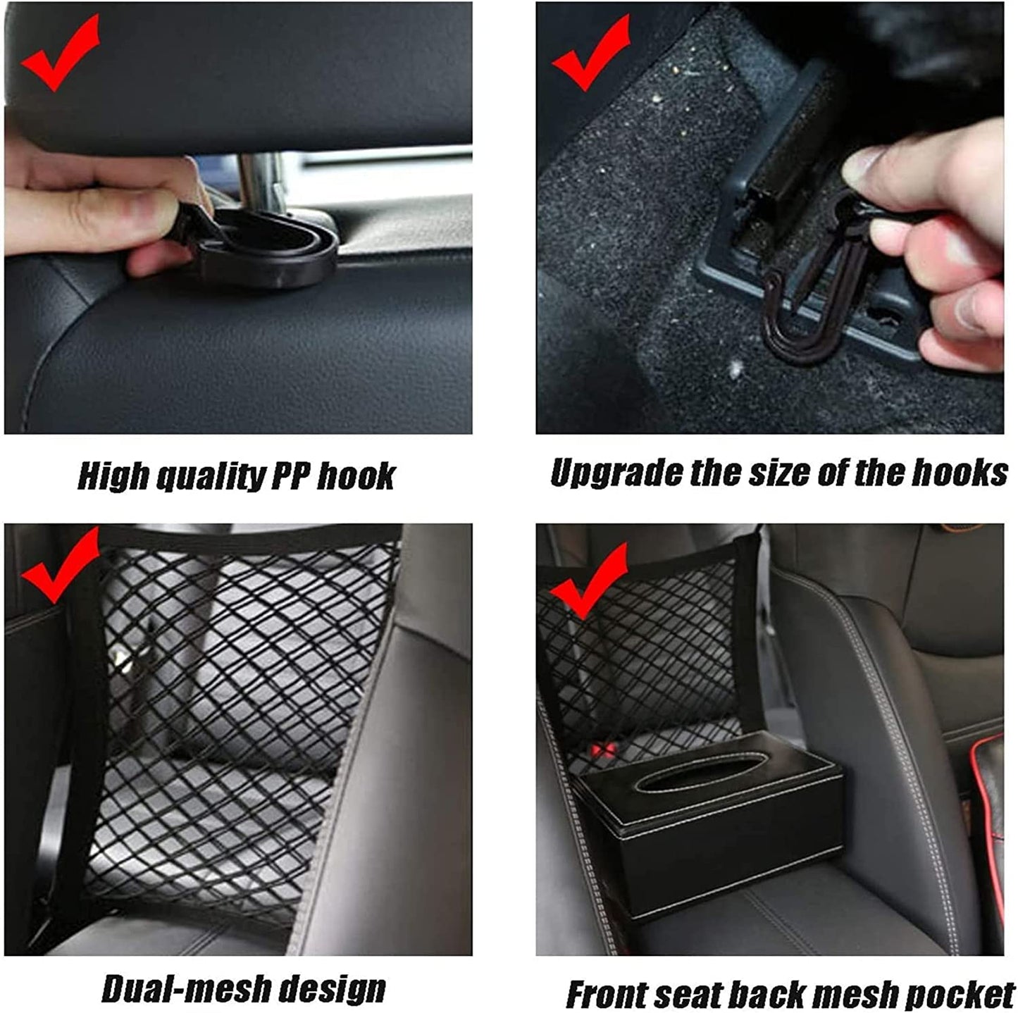 Pet Barrier Dog Car Net – Auto Safety Mesh Organizer & Stretchable Storage Bag for Cars, SUVs & Trucks