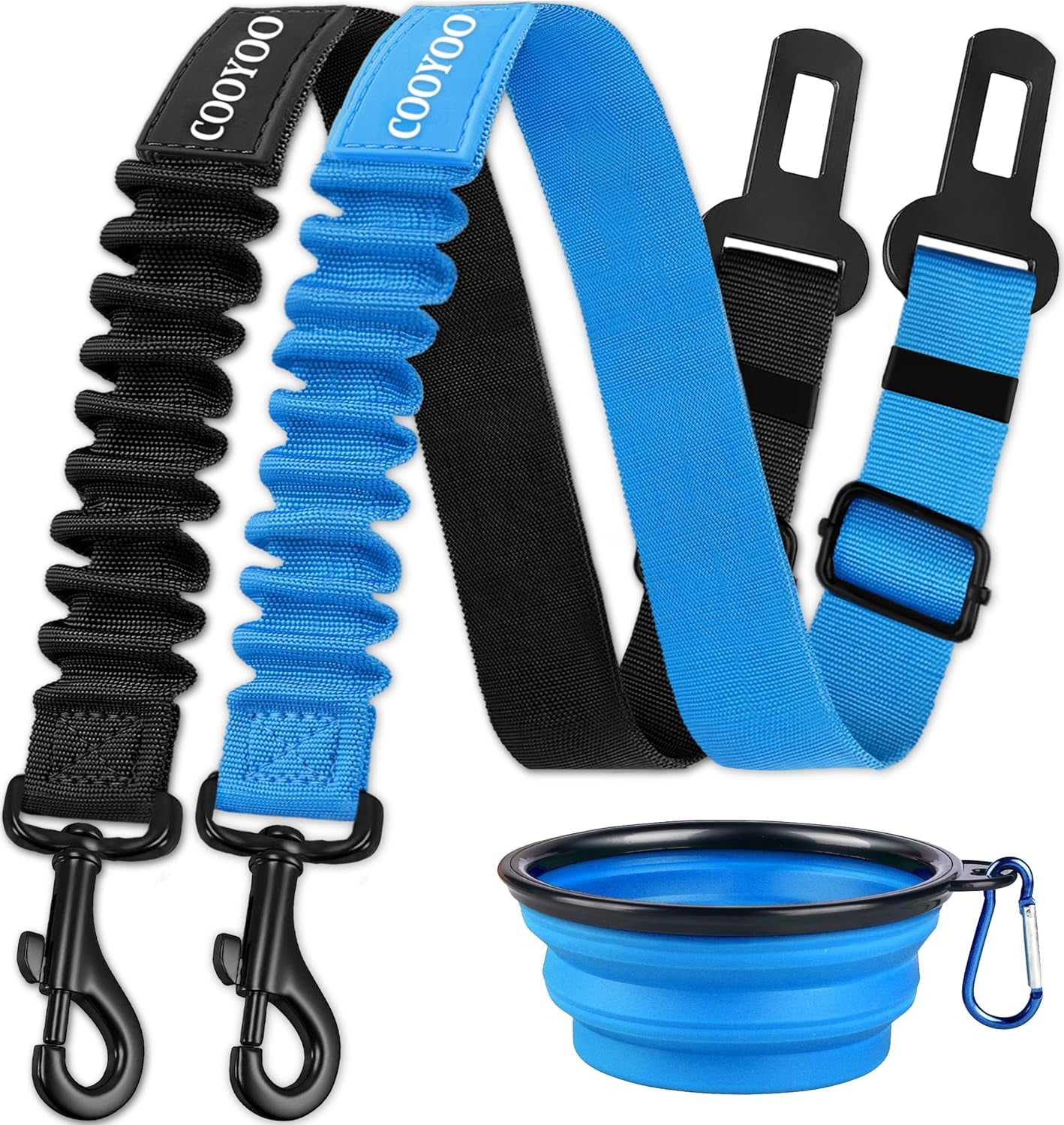Dog Seat Belt – 3-Piece Retractable & Adjustable Car Seatbelt Set for Dogs | Heavy-Duty, Elastic & Durable Pet Car Harness for Safe Vehicle Travel