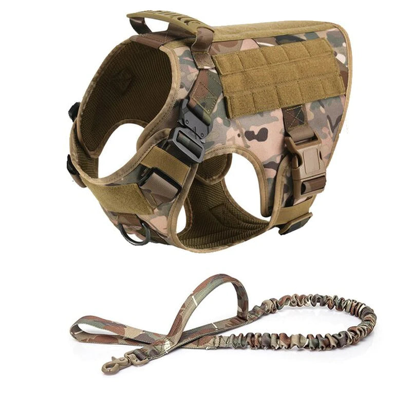 Metal Buckle Tactical Dog Harness. Training Vest.