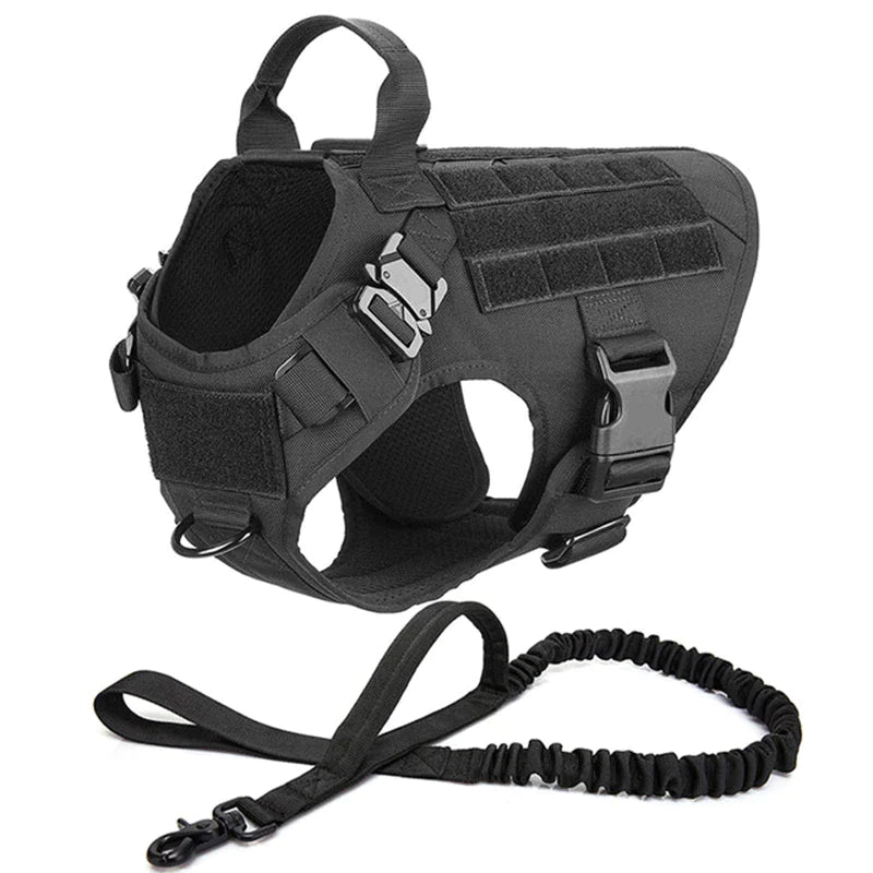 Metal Buckle Tactical Dog Harness. Training Vest.