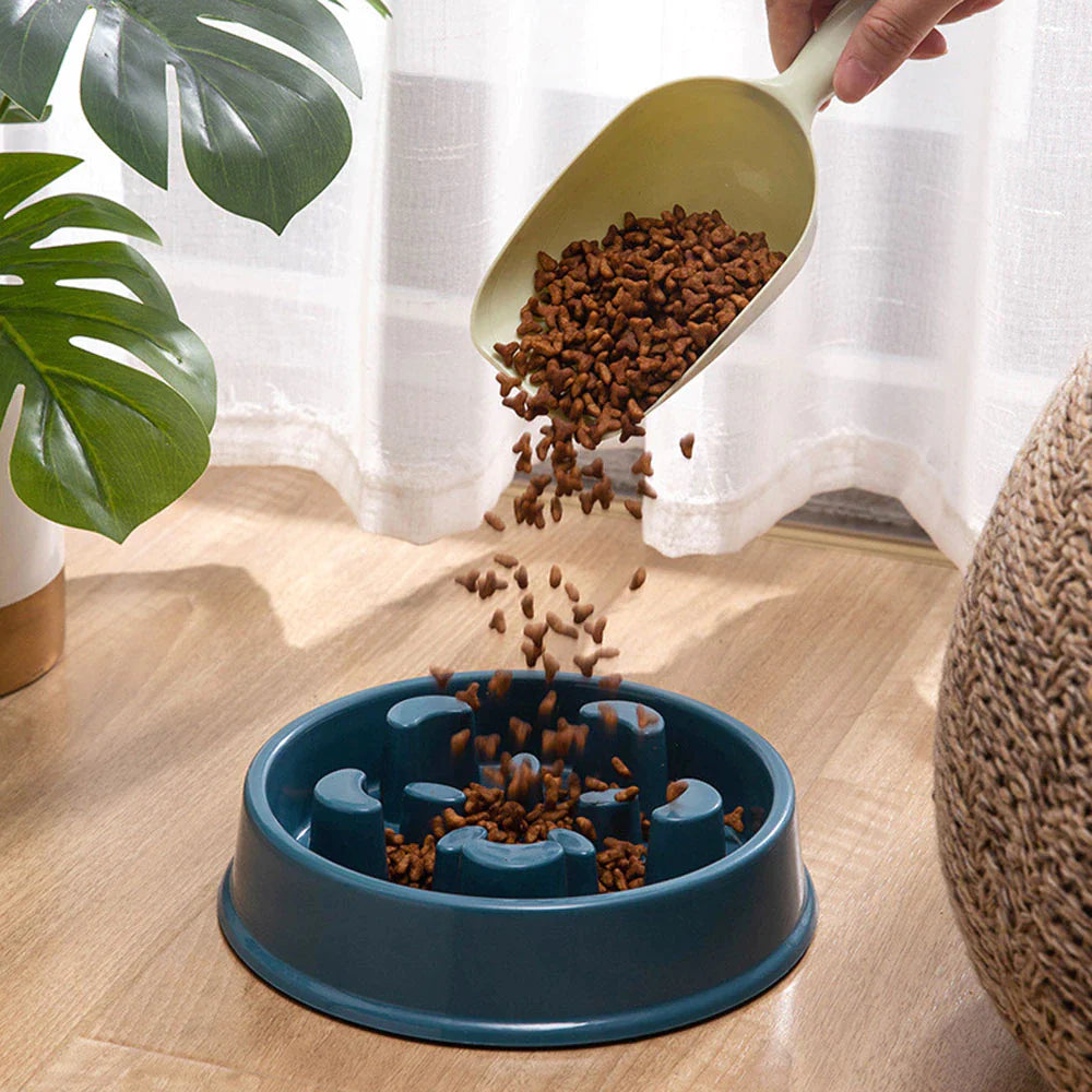 Pet Slow Food Bowl – Non-Slip Slow Feeder for Cats & Dogs