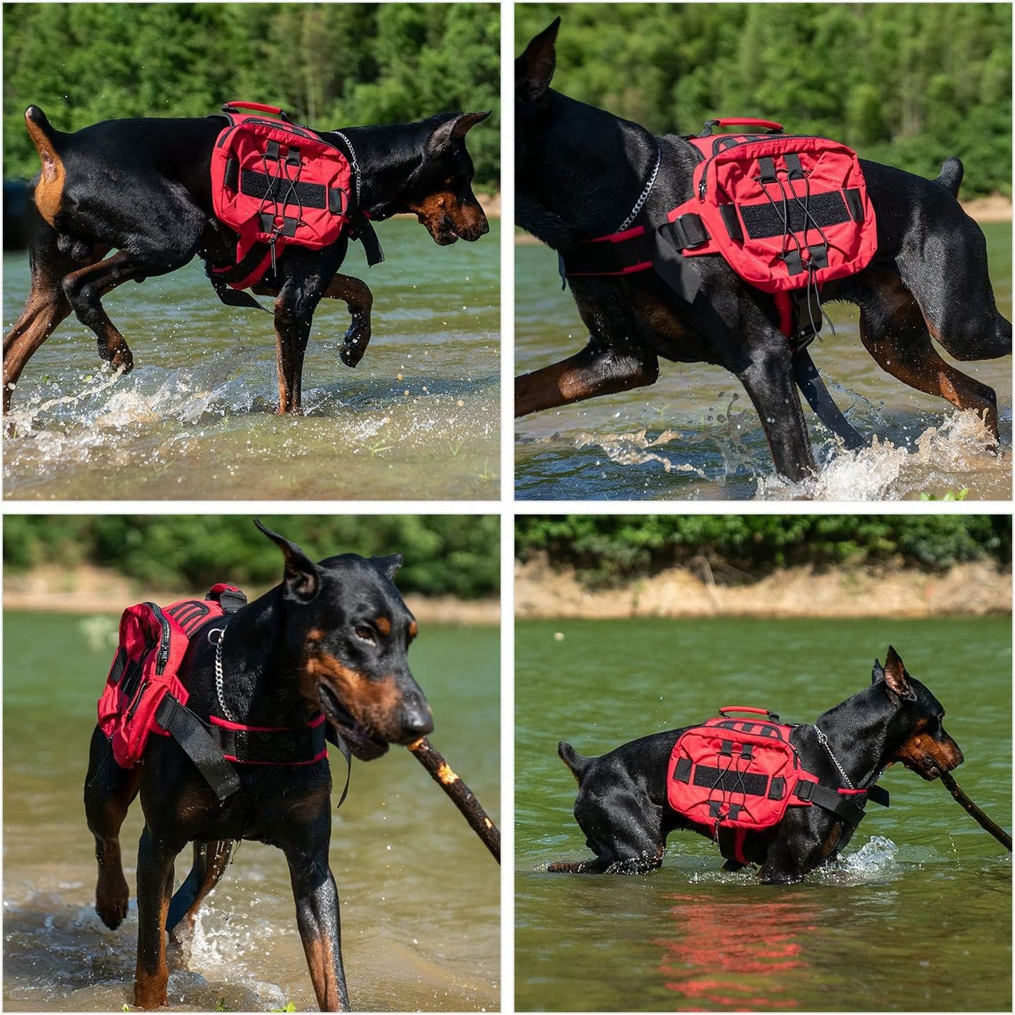 Large Dog Backpack – Outdoor Hound Saddle Bag with Side Pockets for Hiking, Camping, Travel & Training