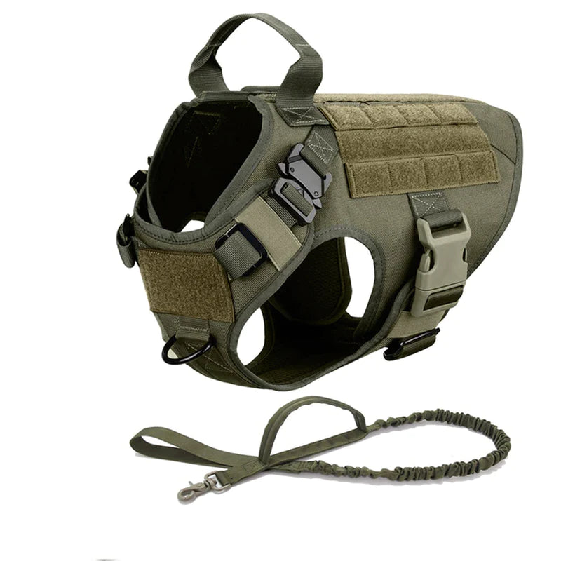 Metal Buckle Tactical Dog Harness. Training Vest.
