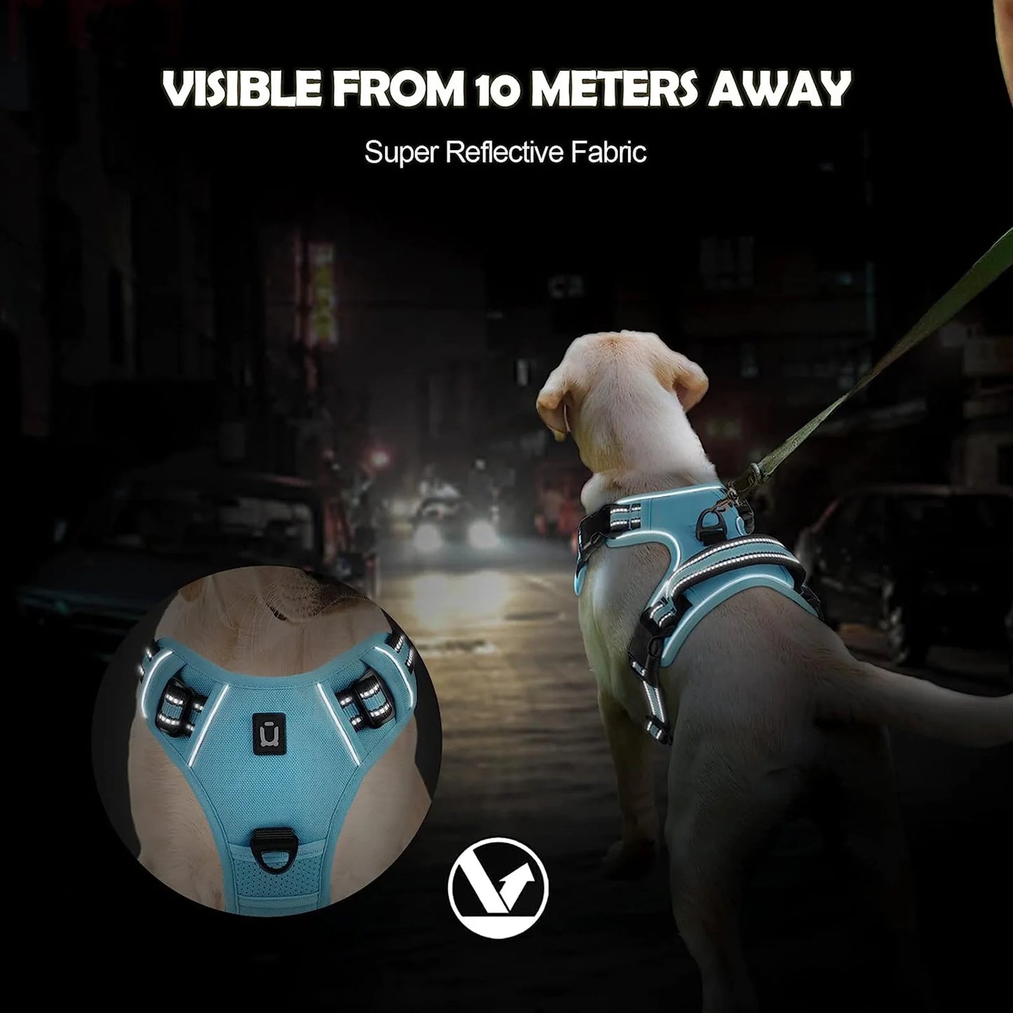 No Pull Dog Harness – Adjustable Soft Padded Pet Vest with Easy Control Handle