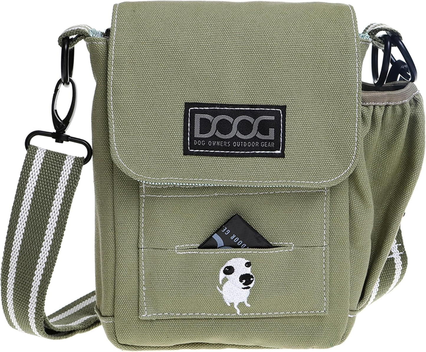 Large Shoulder Bag for Dog Walks – Waterproof Lining, Waste Bag Dispenser & Bottle/Tennis Ball Holder