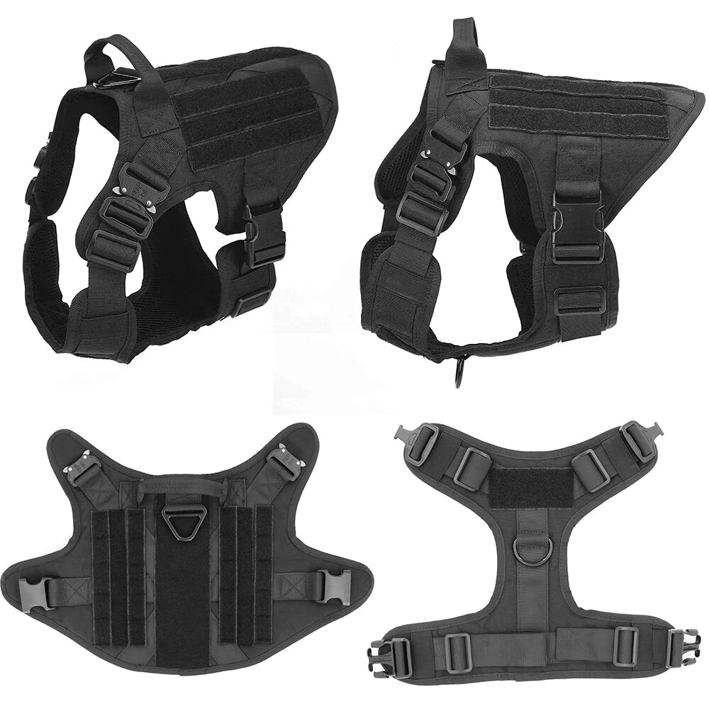 Metal Buckle Tactical Dog Harness. Training Vest.