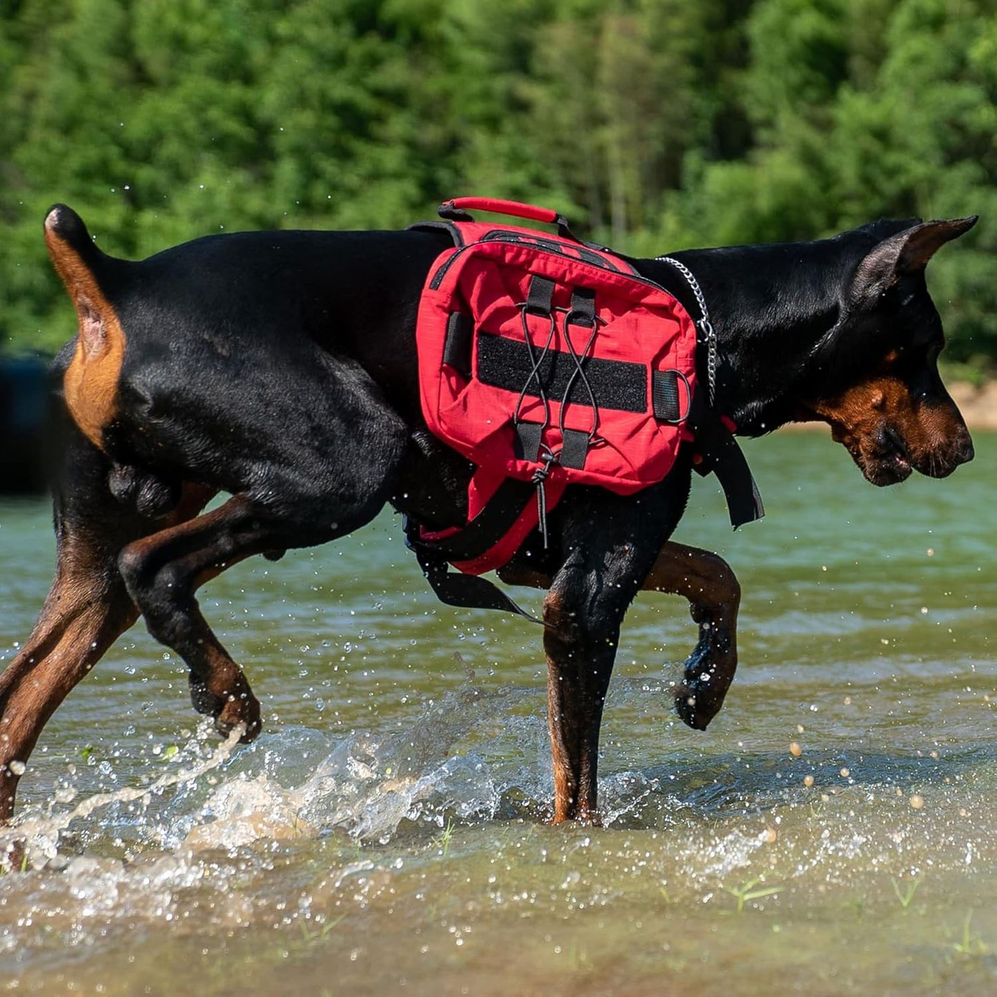 Large Dog Backpack – Outdoor Hound Saddle Bag with Side Pockets for Hiking, Camping, Travel & Training