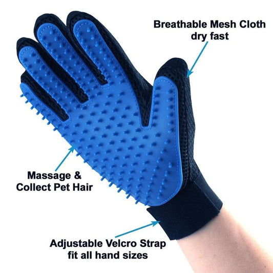 Pet Dog Brush. Self-Grooming Shedding Glove. 