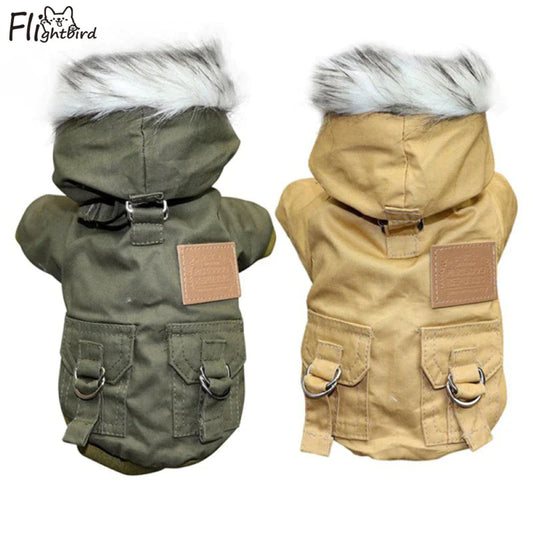 Winter Dog Coat with Hood – Warm Jacket for Small to Medium Dogs