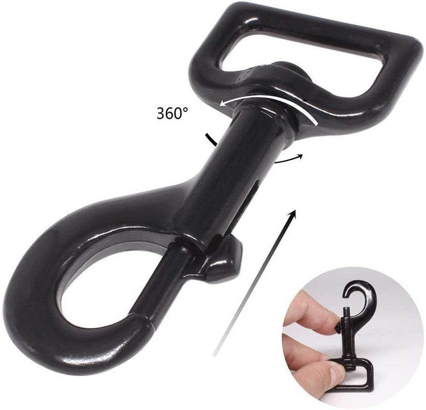 Heavy Duty Dog Leash with 2 Handles – 6 Ft Leash with Padded Traffic Handle for Extra Control (Black)