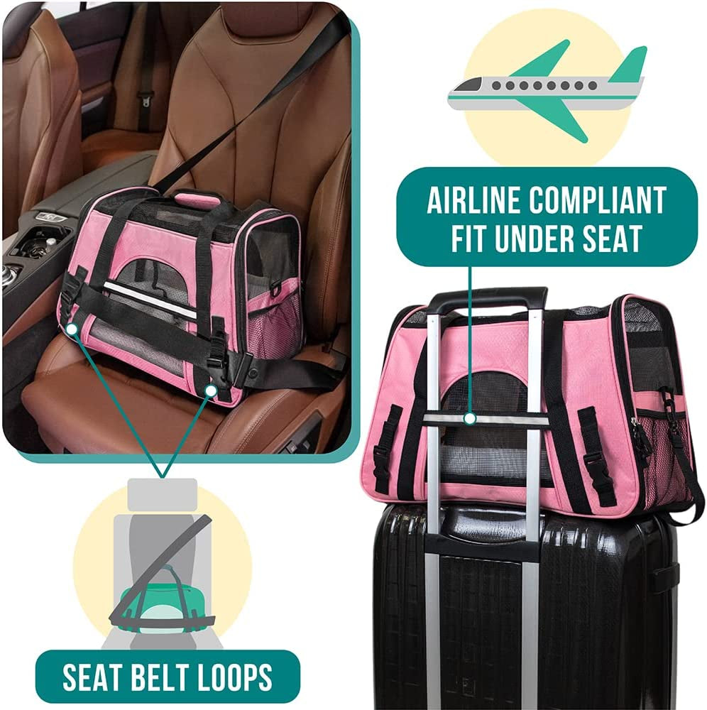 Premium Airline Approved Soft-Sided Pet Travel Carrier 