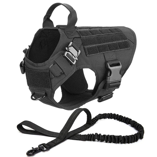Metal Buckle Tactical Dog Harness. Training Vest.